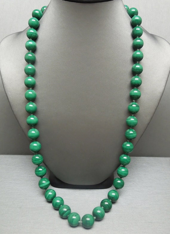 Vintage Estate C1970 Chinese Import Malachite Gem… - image 1