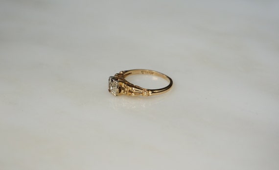 Antique Estate C1930 14K Two Tone Gold 0.05ct Rou… - image 3