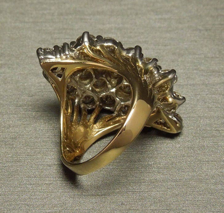 Vintage Estate C1970 14K Gold 5.50TCW Massive Brilliant