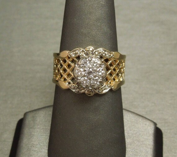 basket weave diamond ring