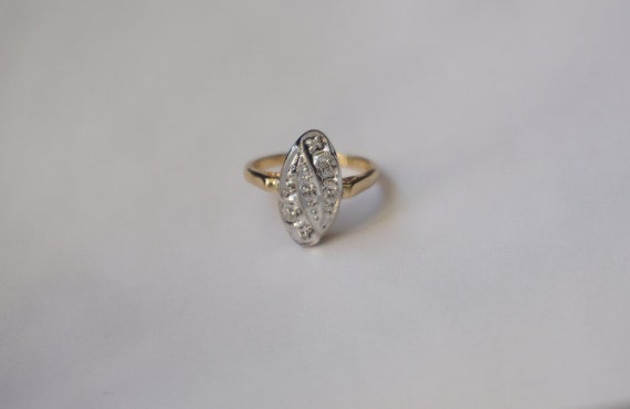 Mid Century Estate C1960 14K White & Yellow Two Tone Gold