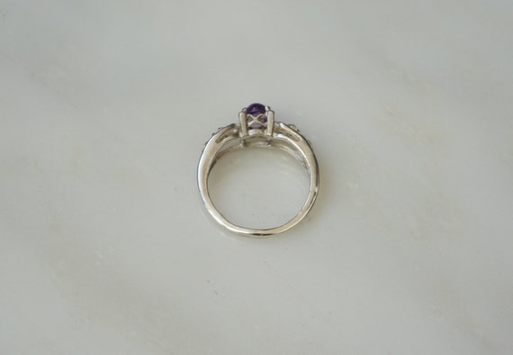 Silver Amethyst Ring / Vintage Estate Sterling Si… - image 6