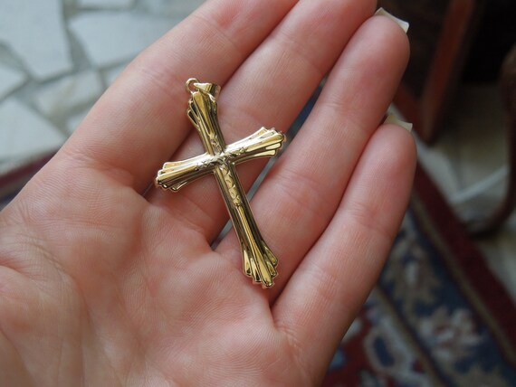 10k gold online cross necklace mens