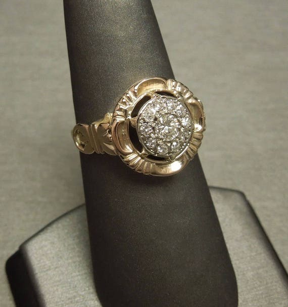 Antique Egyptian Estate C1930 10K Rose Gold 0.35TC