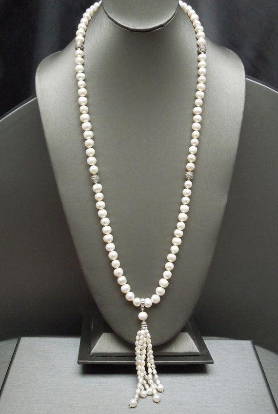 Vintage Estate C1990 Natural White Rozay Pearl 19… - image 3