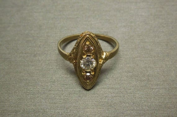 Antique Victorian Estate C1910 14K Gold 0.35TCW F… - image 4