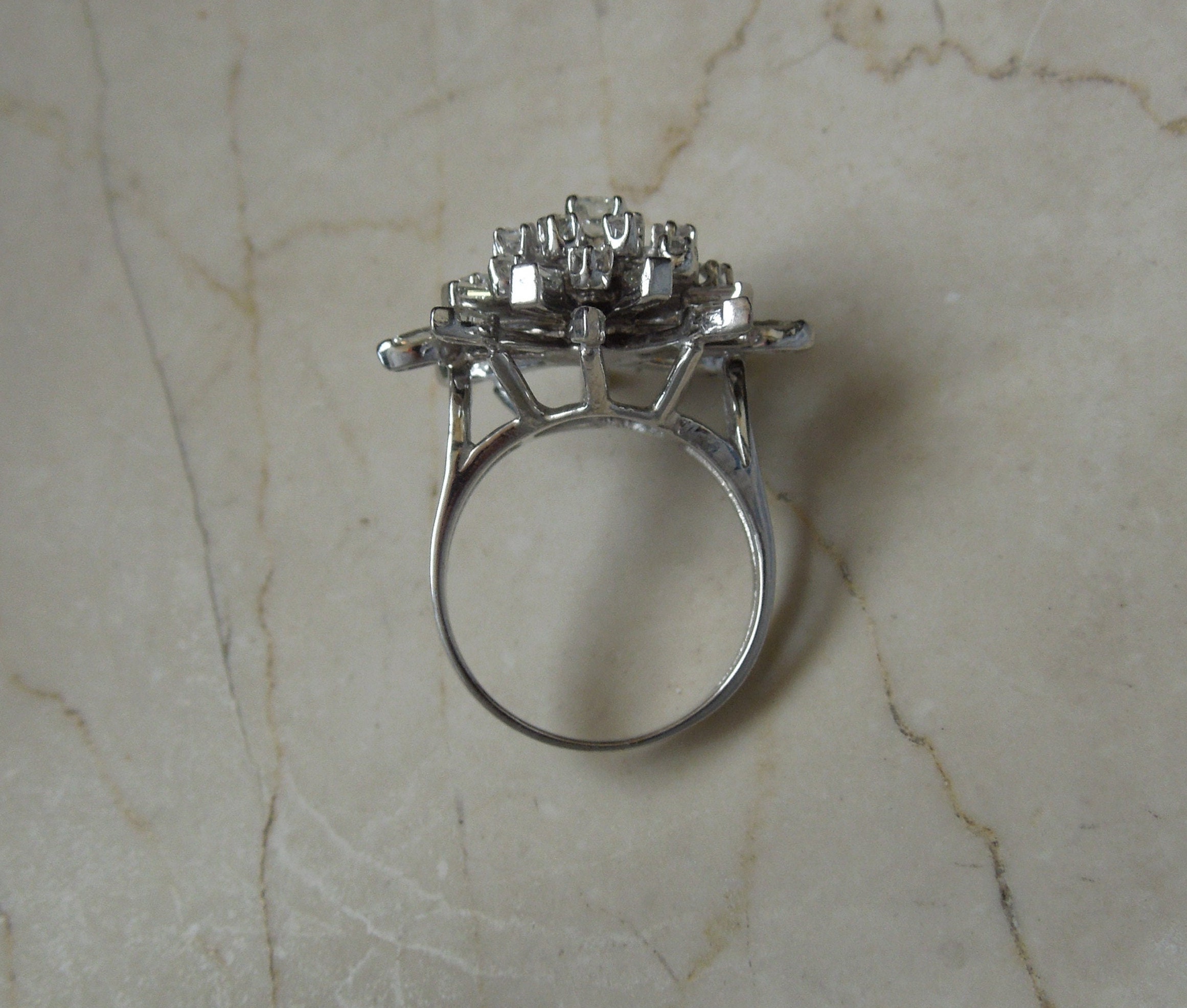 Mid Century Estate C1960 14K White Gold 2.25TCW Round