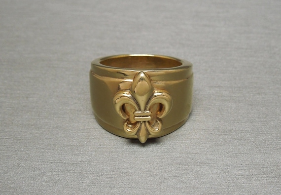 Unisex Vintage New Orleans Estate Wide Band Tripl… - image 1