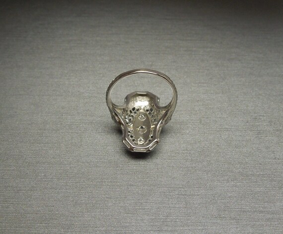 European Diamond Dinner Ring / Antique Estate C19… - image 8