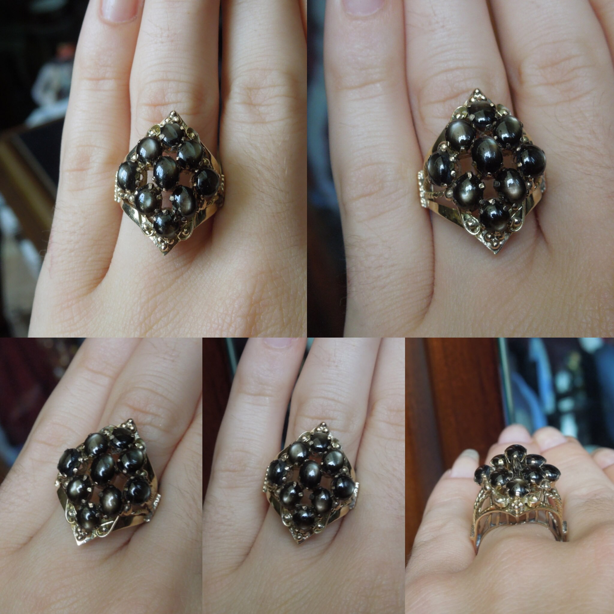 Vintage Mid Century Estate C1960 Handmade 10K Gold 6.50TCW