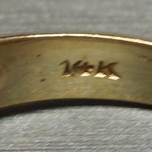 Unisex / Men's Antique Estate C1940 14K Gold 0.33ct Round Brilliant Diamond Solitaire Gypsy Ring Sz 9 image 6