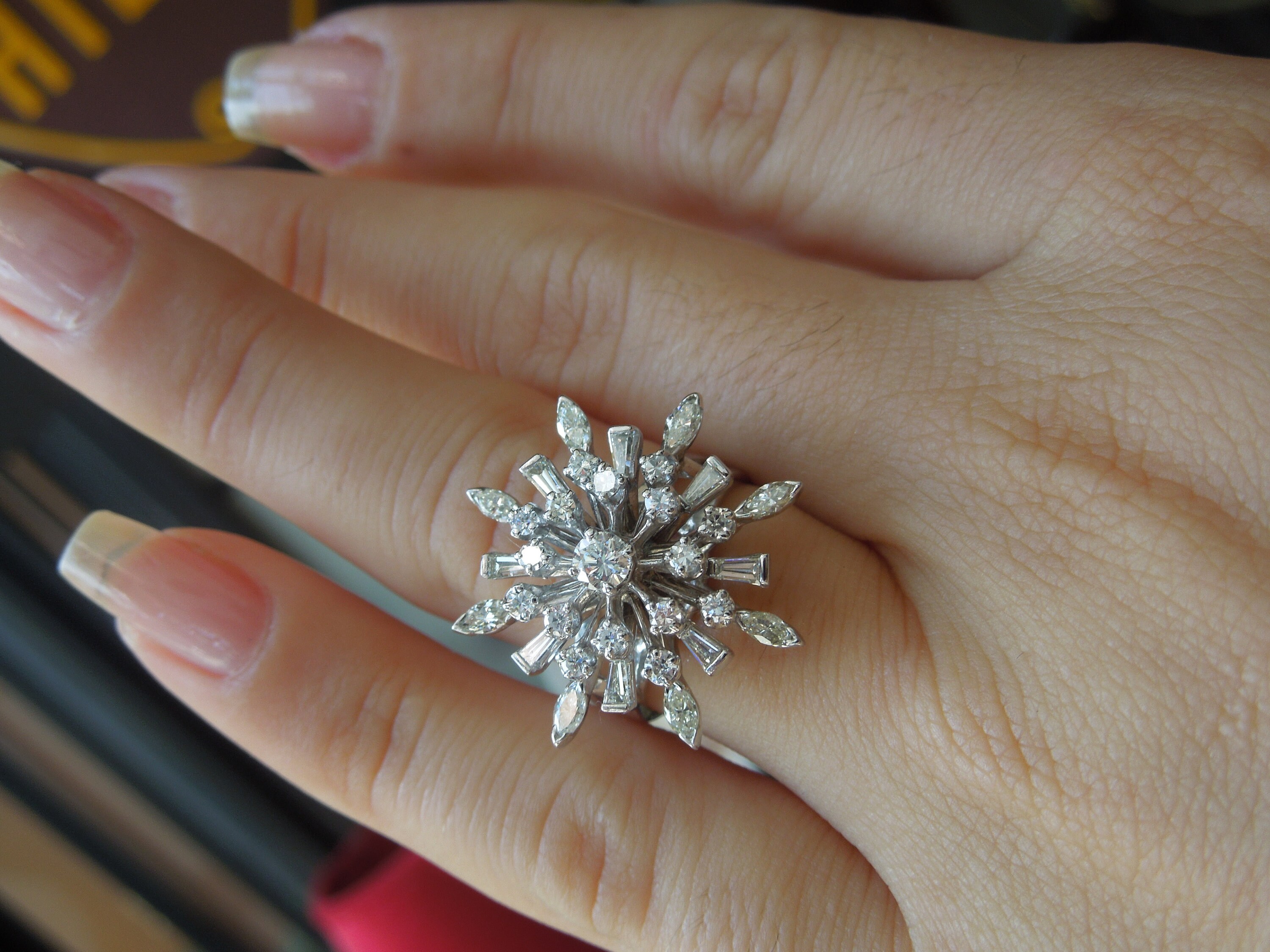 Mid Century Estate C1960 14K White Gold 2.25TCW Round
