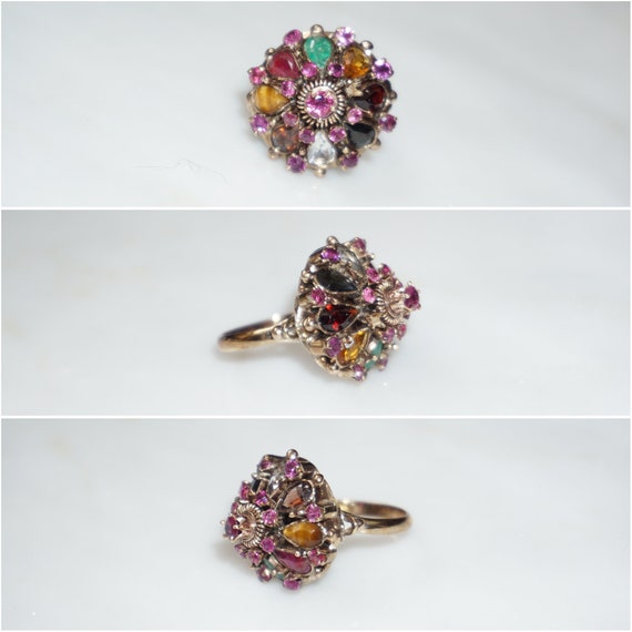 Thai Princess Ring / Mid Century Estate C1960 10K… - image 9