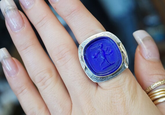 Vintage Wax Seal Ring / Unisex Men's Vintage Esta… - image 7