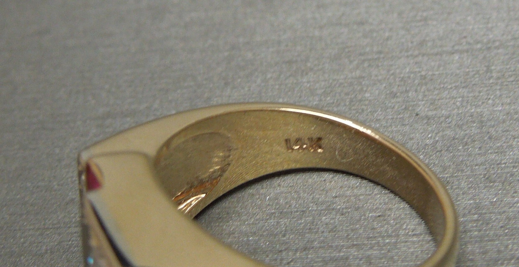 Men's Art Deco Estate C1940 14K Gold 0.87TCW Diamond