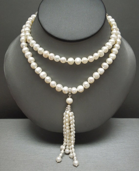 Vintage Estate C1990 Natural White Rozay Pearl 19… - image 2