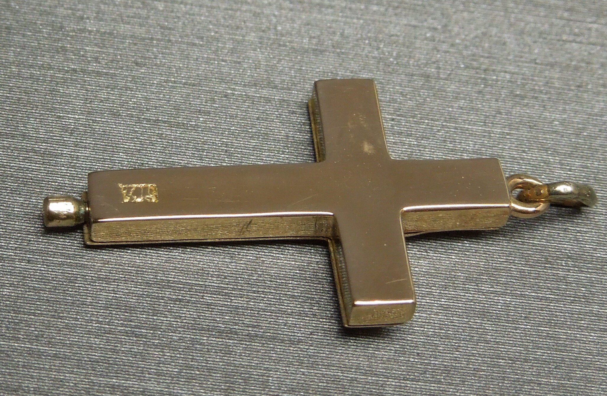 Antique Reliquary Cross / Victorian Estate C1890 14K Gold Small Reliquary Cross Pendant / Gold Locket Cross 1 1/8 Antique Reliquary Cross / Victorian Estate C1890 14K Gold Small Reliquary Cross Pendant / Gold Locket Cross 1 1/8
