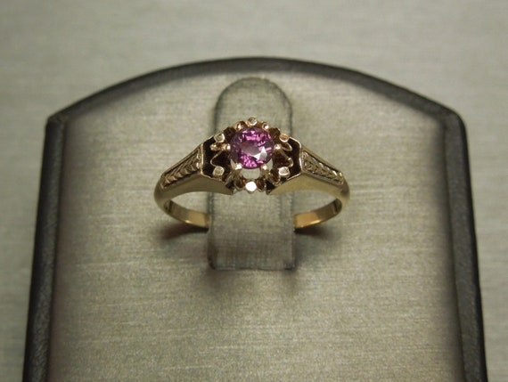 Antique Victorian Estate C1890 14K Gold 0.40ct Na… - image 3