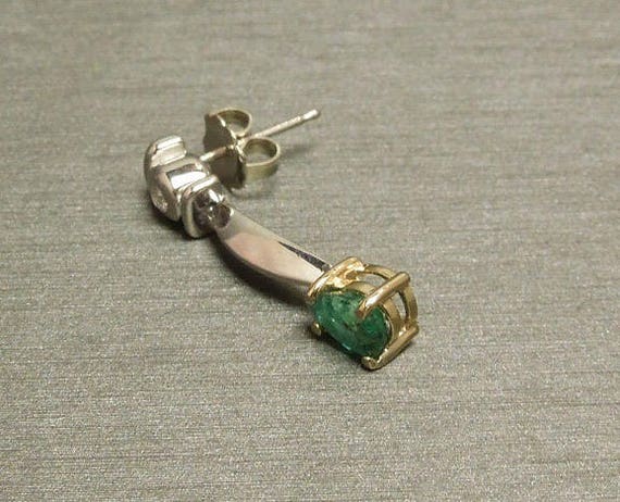 Vintage Art Deco Style Estate 14K White Gold 1.09… - image 4