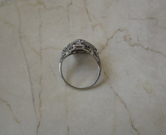 European Diamond Dinner Ring / Antique Estate C19… - image 3