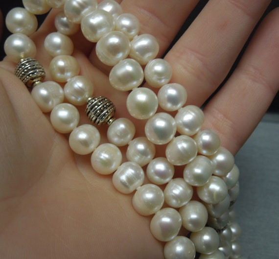 Vintage Estate C1990 Natural White Rozay Pearl 19… - image 7