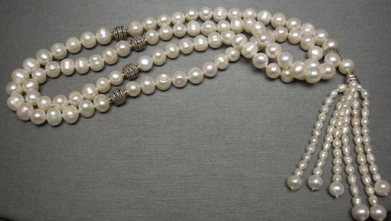 Vintage Estate C1990 Natural White Rozay Pearl 19… - image 5