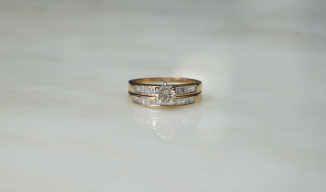 Vintage Estate C1960 14K Gold 1.50TCW Round Champagne
