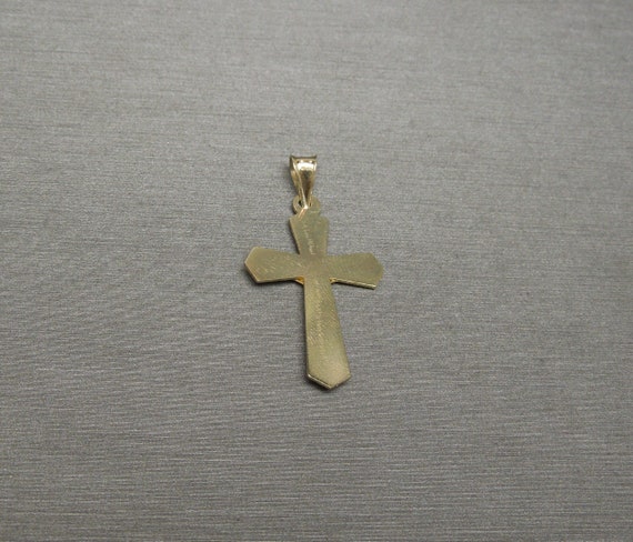 Unisex 14K Gold Detailed Mid Century Style Crucif… - image 8