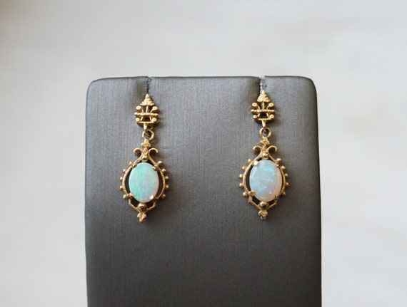 Vintage Tear Drop Fringe Opal Pendant Necklace – Boylerpf