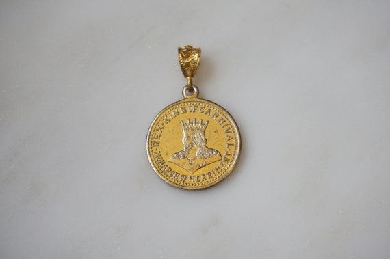 Vintage 1960 Rex Doubloon Medal / Unisex Mid Century Estate C1960