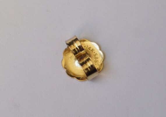 Sapphire Stud Earrings / Vintage Estate 18K Gold … - image 7