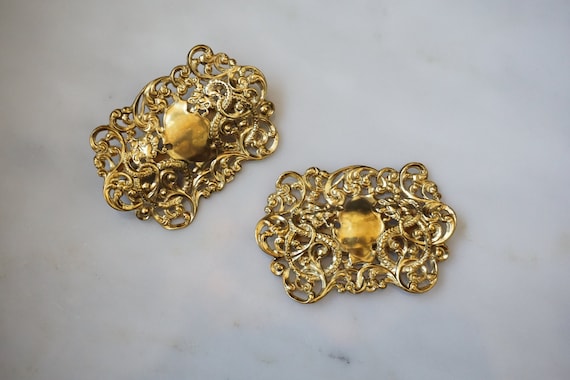 Pair of Victorian Pins / Antique Estate C1880 Gol… - image 1