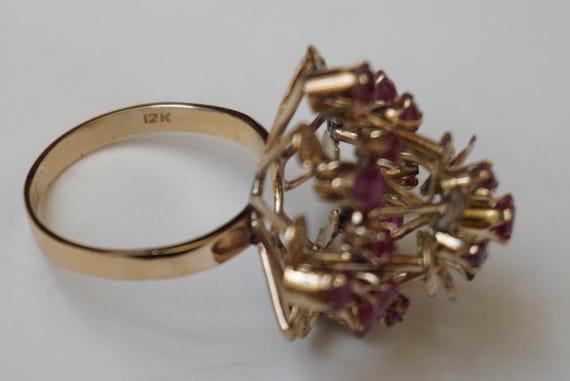 Ruby Princess Cathedral Ring / Mid Century Estate… - image 10