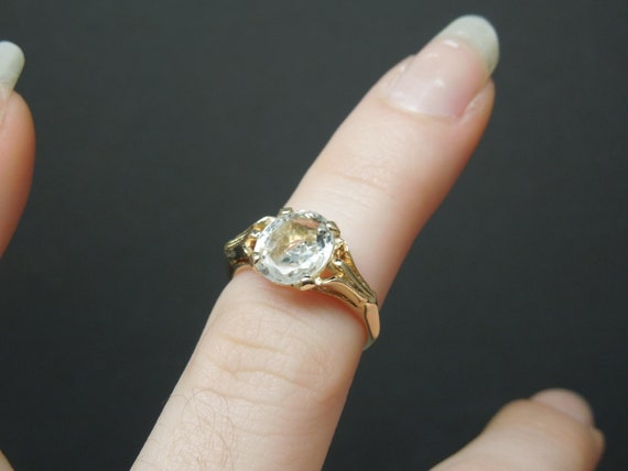 Antique Estate C1930 14K Gold 1.98 carat Old cut … - image 9