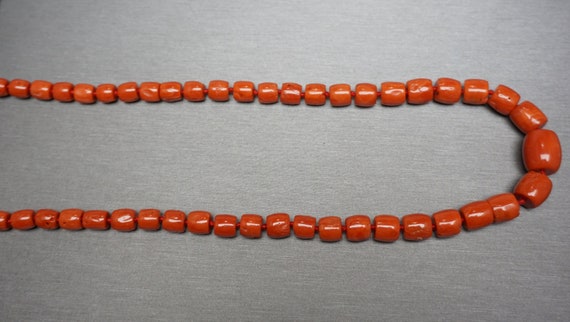 Antique Red Coral Necklace / Antique Estate C1920… - image 2