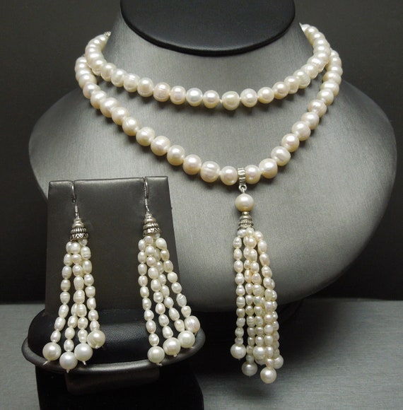 Vintage Estate C1990 Natural White Rozay Pearl 19… - image 1