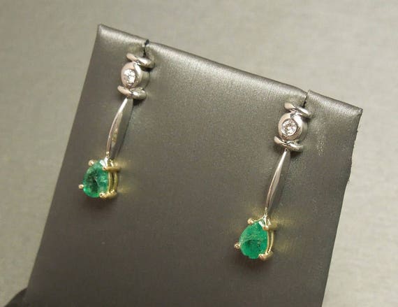 Vintage Art Deco Style Estate 14K White Gold 1.09… - image 2