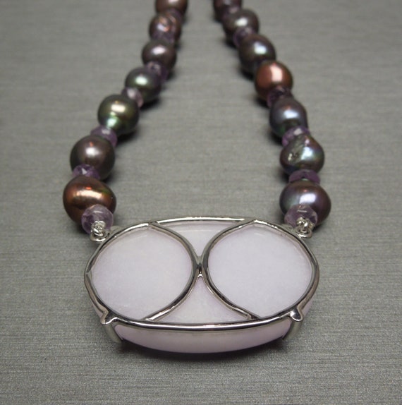 Vintage Estate Lavender Jade, Peacock Pearl & Ame… - image 9