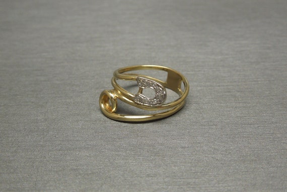 Vintage Estate C1970 14K Gold 0.16TCW Diamond Mot… - image 7