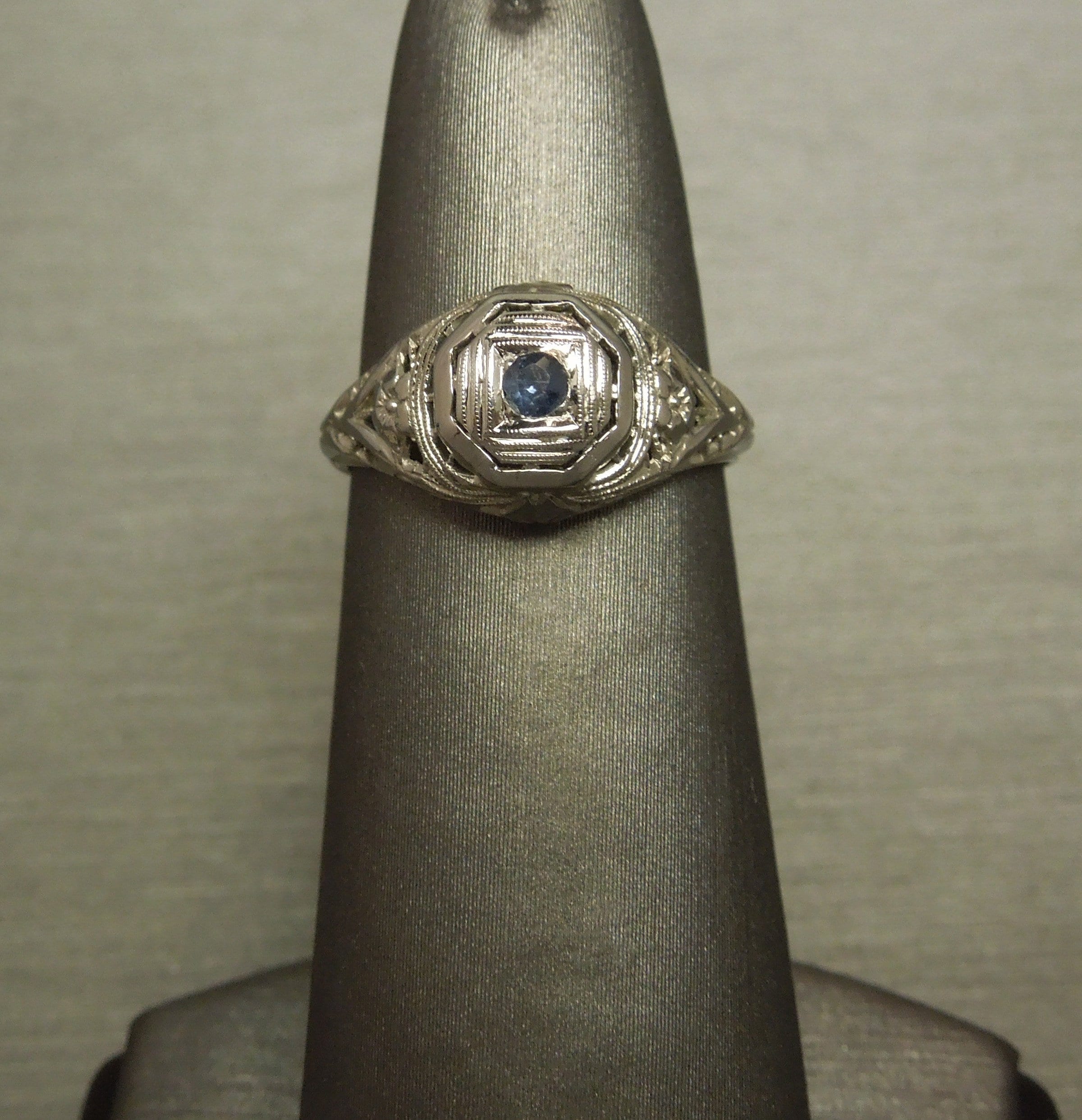 Antique Belle Epoque Estate C1910 18K White Gold Filigree