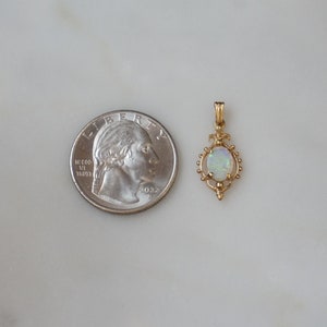 Opal Necklace & Earrings Set / Vintage Estate C1970 14K Gold Victorian Style Fire Opal Pendant Necklace and Earrings Set / Vintage Opal Set bild 7