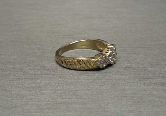 Unisex Vintage Estate 14K Gold Snake Skin Band 0.… - image 3