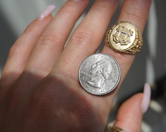 Vintage U.S. Coast Guard Ring / Men's Vintage Mid Century Estate