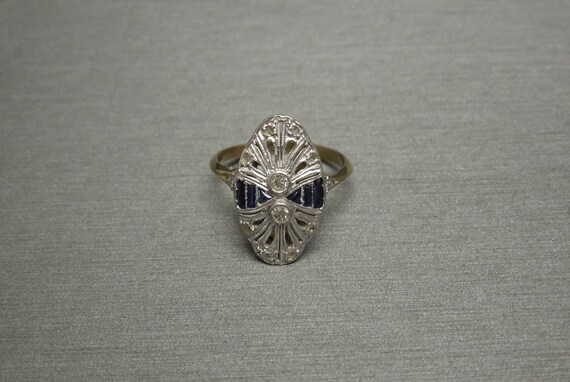 Art Deco Estate C1920 Platinum + 18K Gold 0.40TCW… - image 9