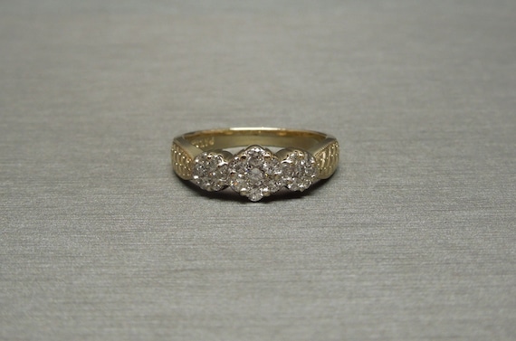 Unisex Vintage Estate 14K Gold Snake Skin Band 0.… - image 4