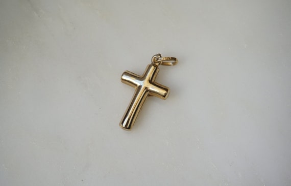 Vintage 10K Gold Crucifix / Unisex Vintage Estate… - image 6