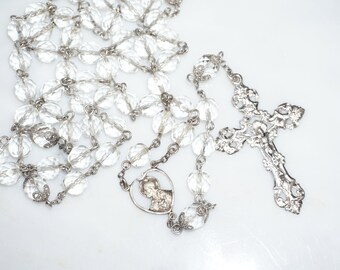 Mid-century Silver Rosary / Vintage Mid Century Estate C1960