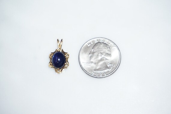 4 carat Sapphire Pendant / Mid Century Estate C19… - image 6