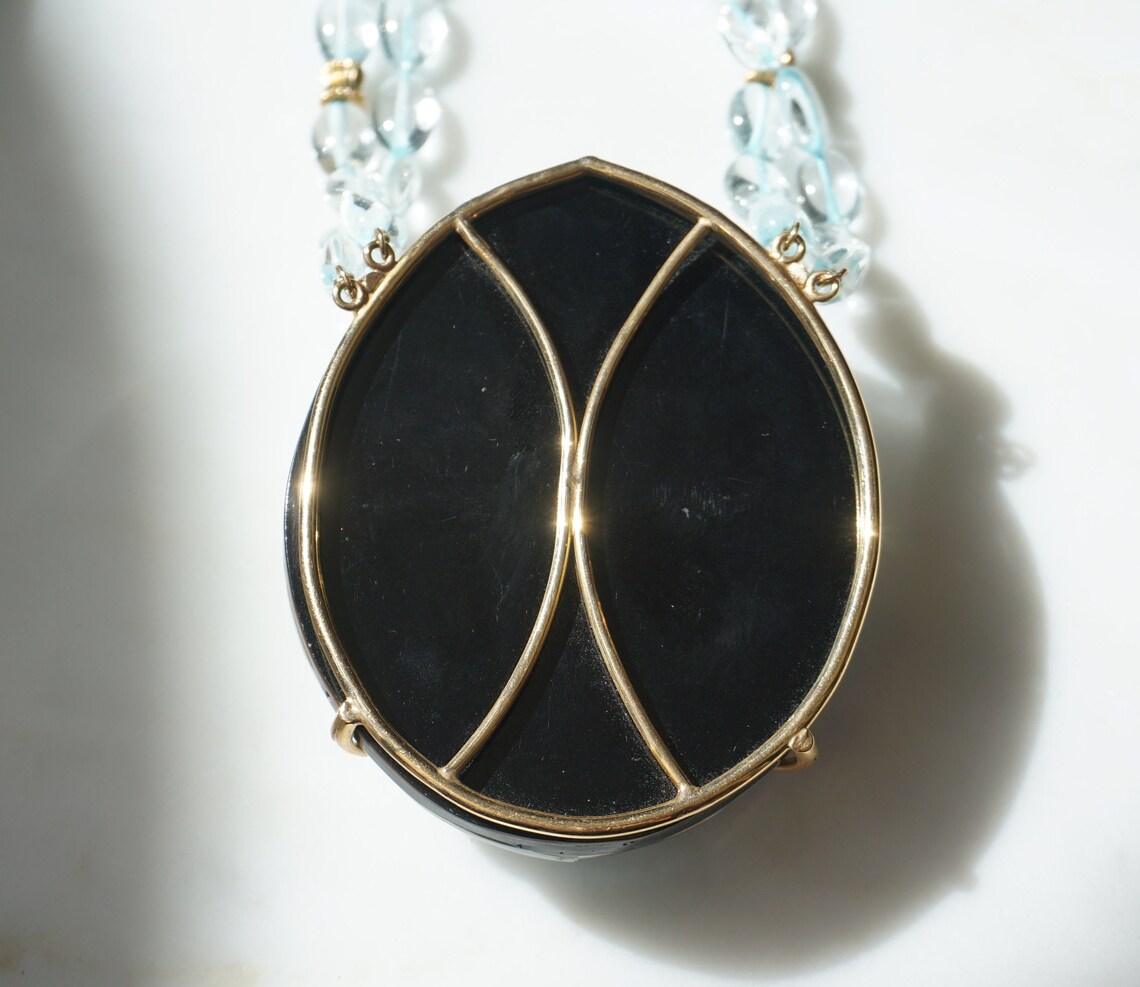 Good Shell Amulet Shell Amulet Necklace / Custom Handmade 14K Gold Mother of Pearl Shell ...