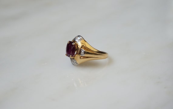Mid-Century Ruby Ring / Mid Century Estate C1960 … - image 2